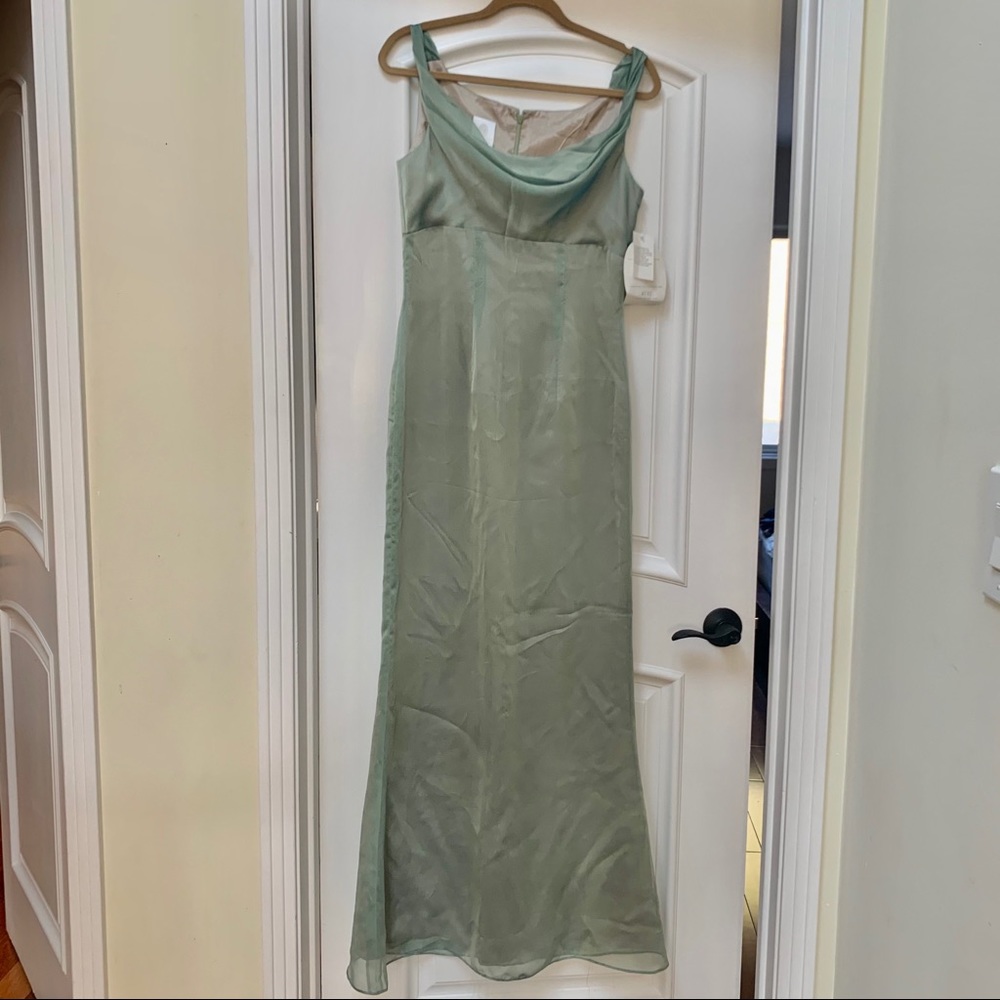 🆕 Watters | Seafoam Green Gown Cowl Neck Size 10